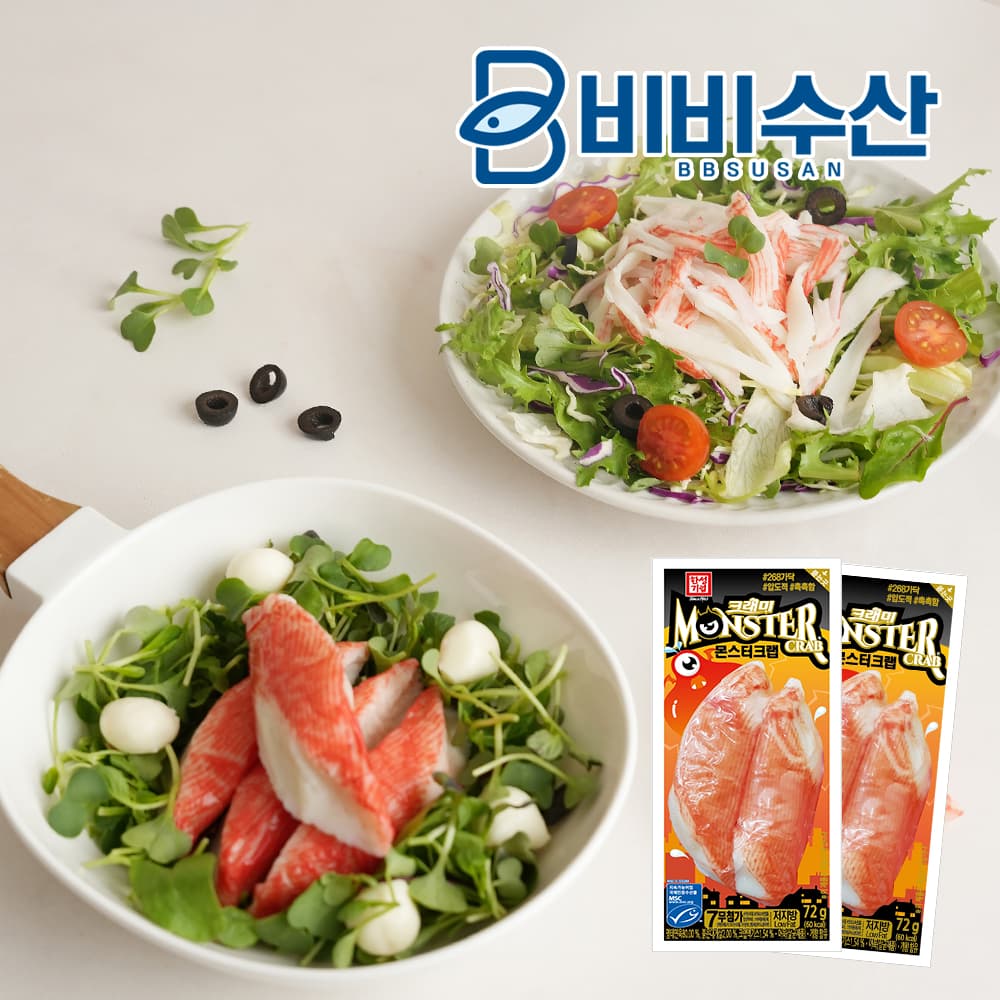 비비수산 한성기업 몬스터크랩 72g 10개 크래미