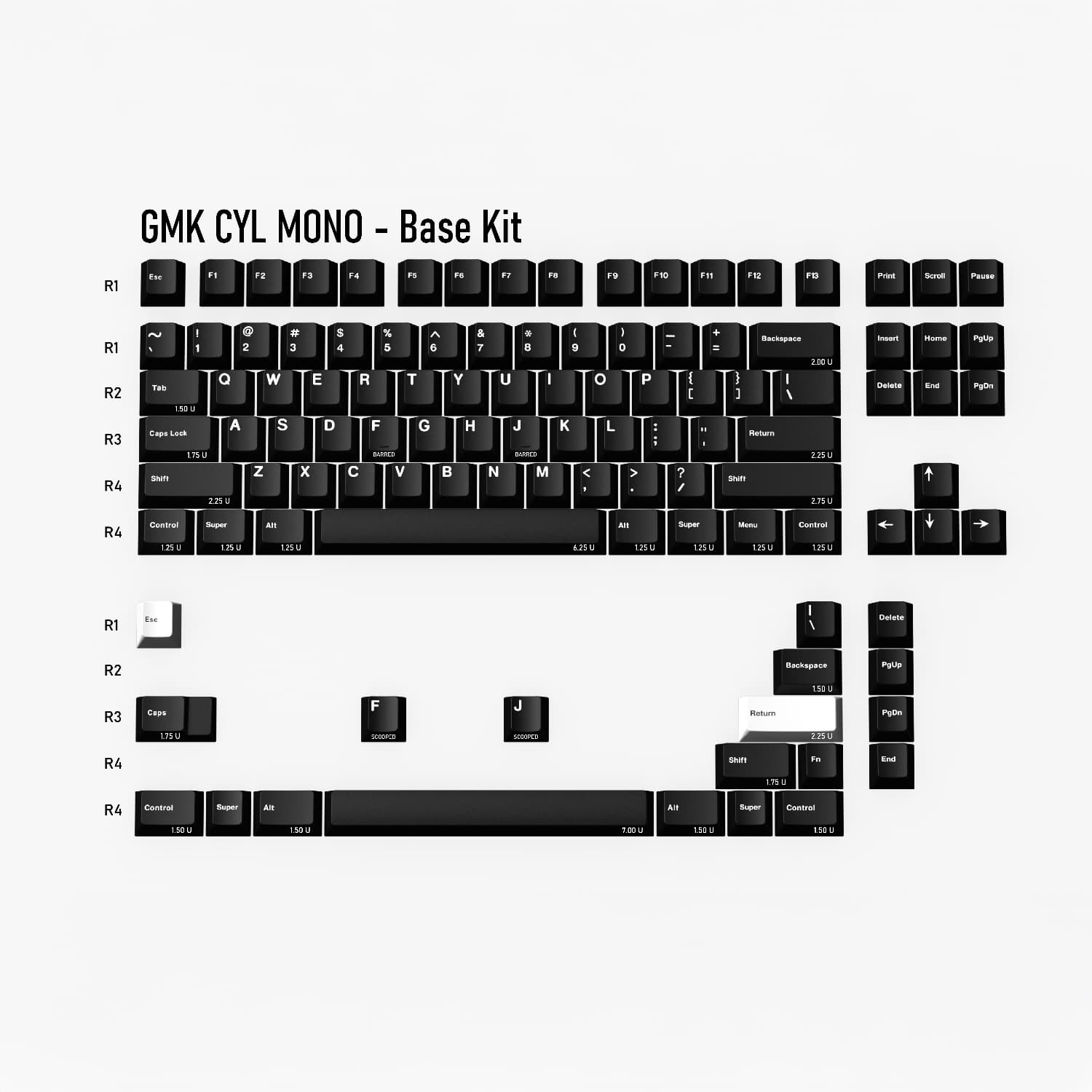 GEONWORKS GMK CYL MONO 베이스킷 키캡