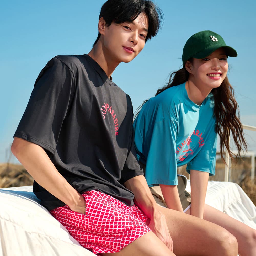 위크나인 위크나인 래쉬가드 반팔 상의 여자 남자 물놀이 워터파크 수영복 파라다이스 인디고 - 최저가 12,900원