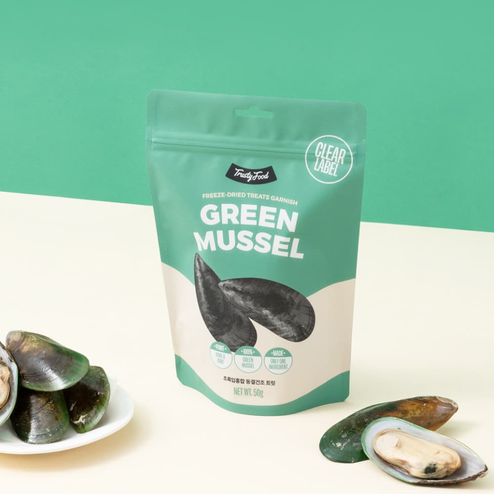 트러스티푸드 트러스티푸드 동결건조 해산물간식 초록입홍합 50g 강아지 관절 슬개골 저알러지 저지방