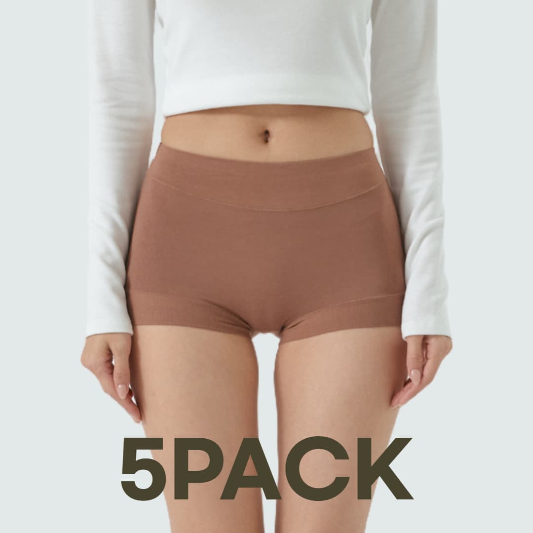 언더액티브 모달팬티 여성 하이웨스트 드로즈 사각 모달팬티 속옷 5PACK
