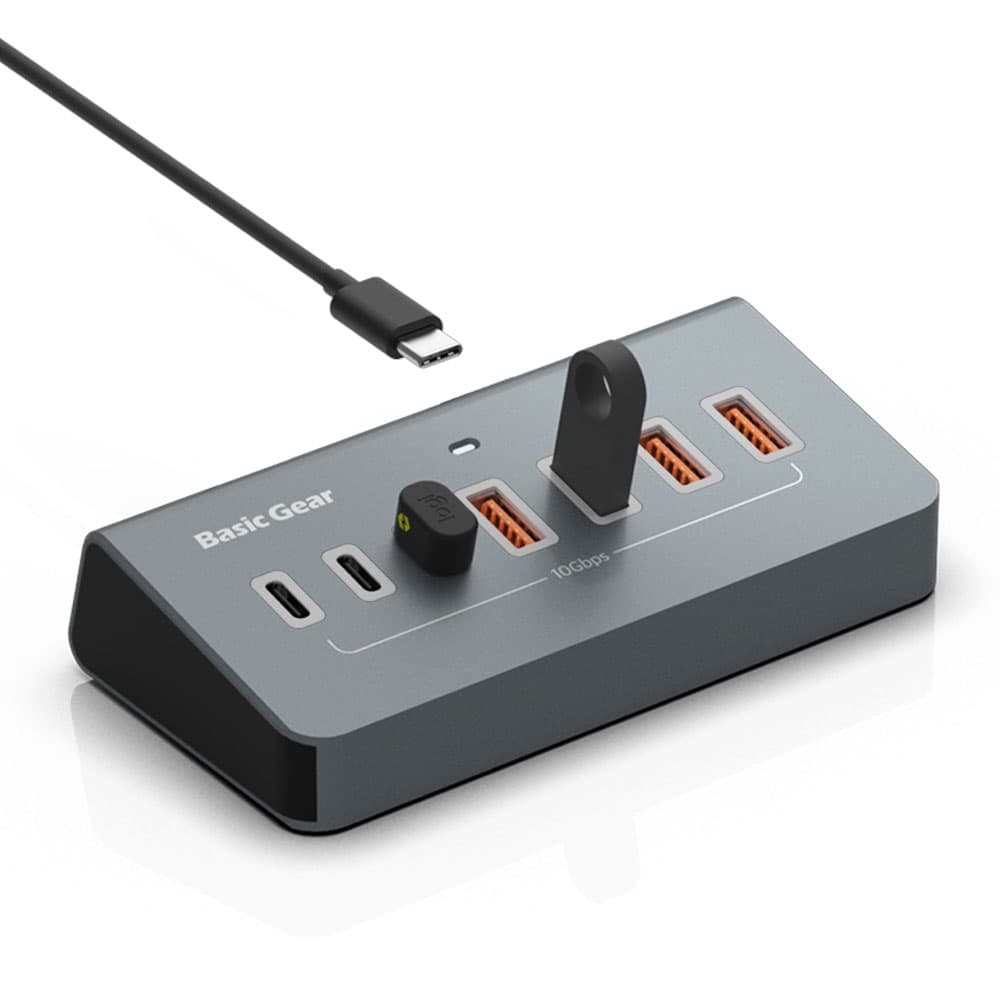 베이직기어 USB 3.2 C타입 7in1 버티컬 멀티 허브