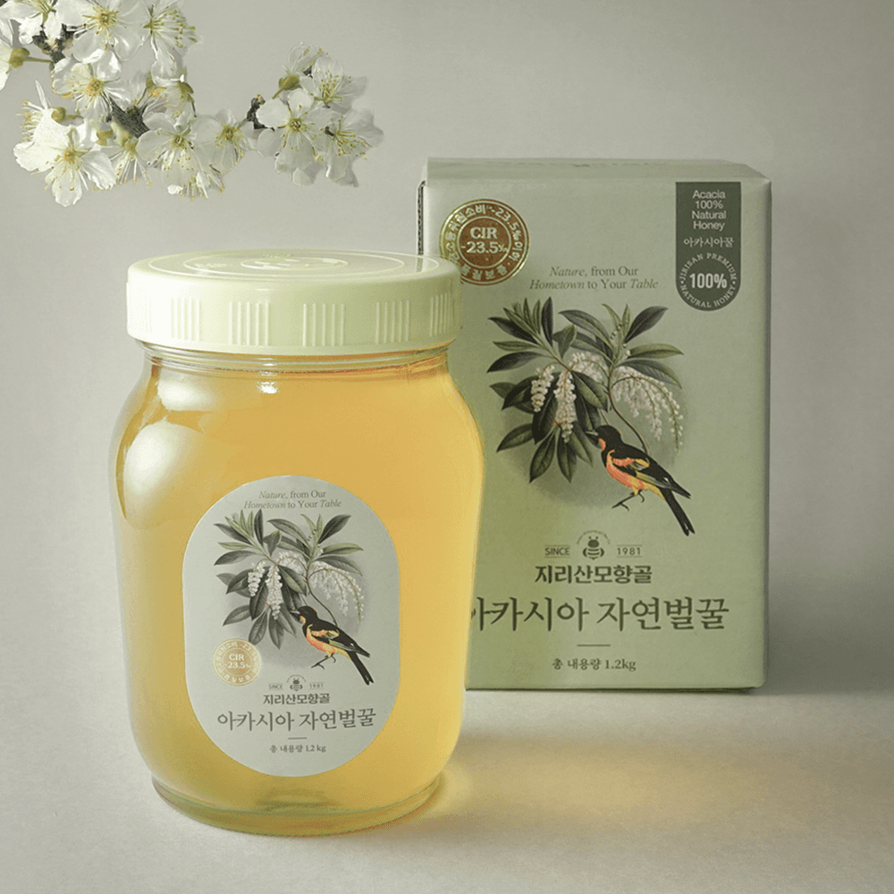 지리산 모향골 지리산모향골 천연 벌꿀 아카시아꿀 1.2kg 국산