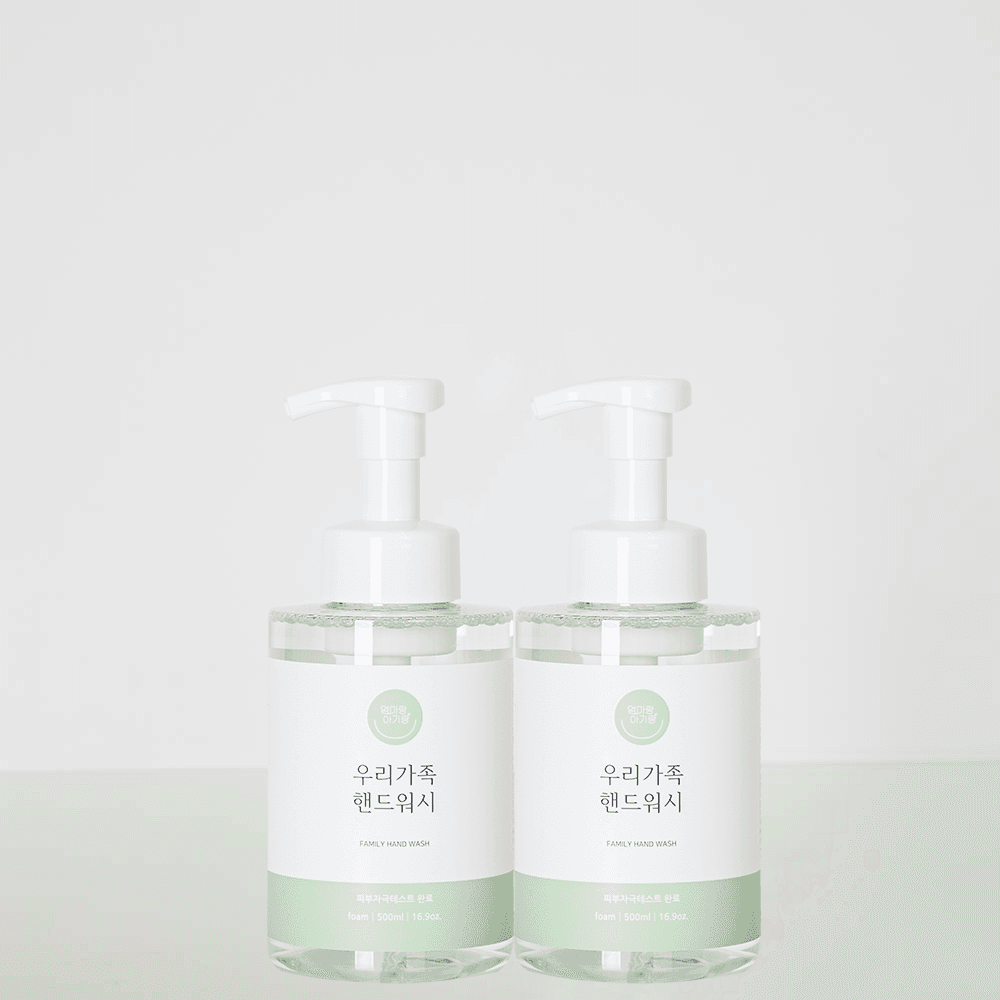 엄마랑아기랑 공식몰 엄마랑아기랑 우리가족 핸드워시 폼 500ml x 2개