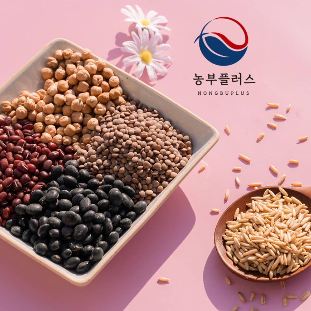 농부플러스 렌틸콩 병아리콩 귀리 서리태 찰수수 찰기장 압맥 찰녹미 현미 흑미 잡곡