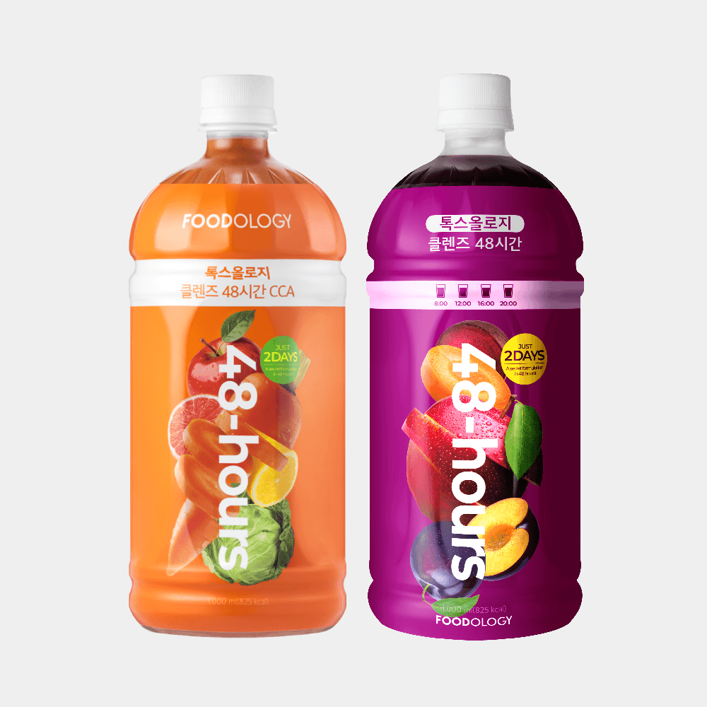 Foodology 푸드올로지 톡스올로지 클렌즈 48시간 ABC+CCA 공복 당근 푸른 주스 - 최저가 47,500원