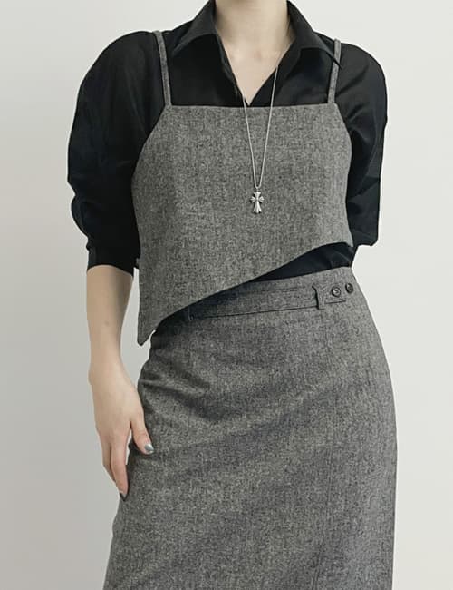 라운지401 보카시 울 뷔스티에 탑