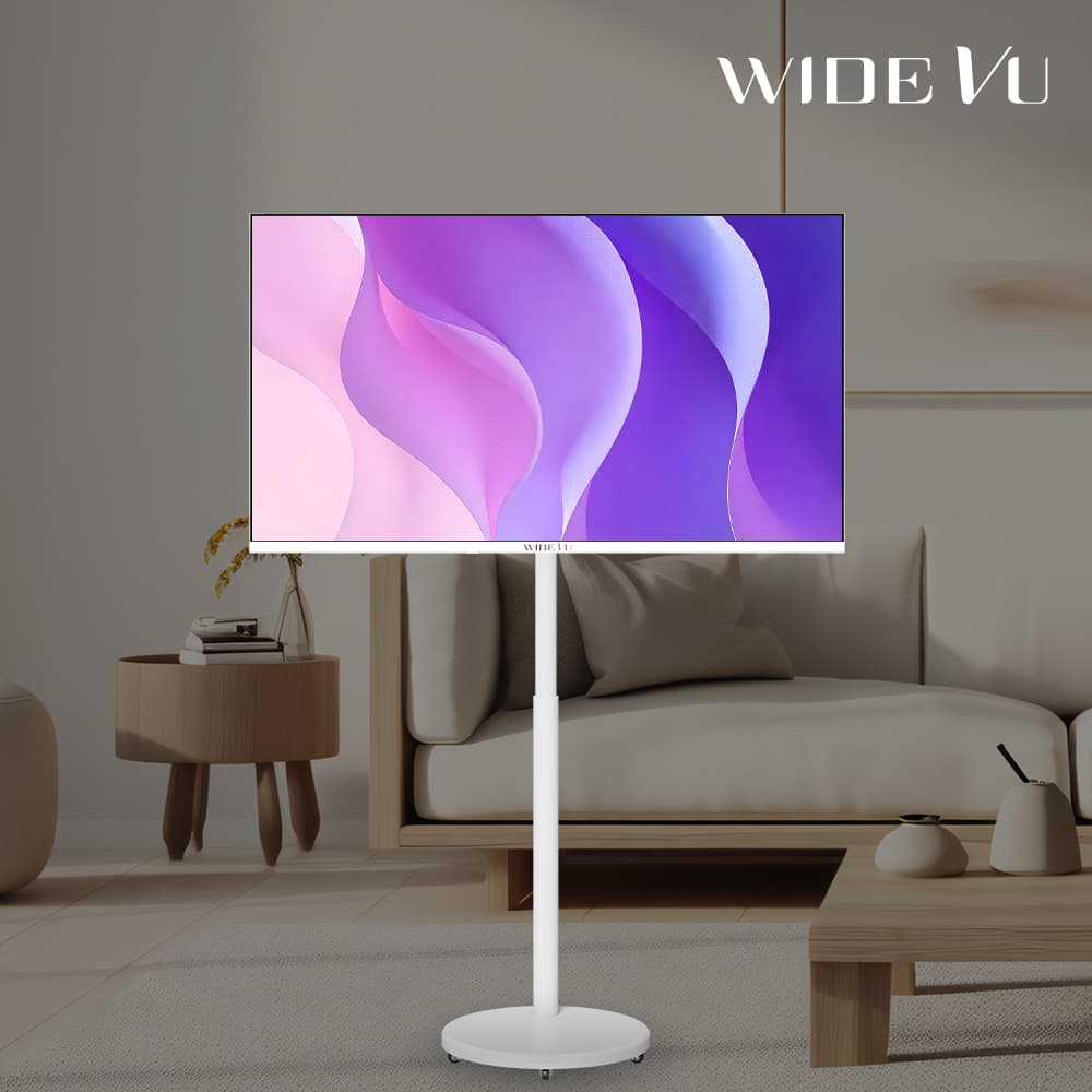 와이드뷰 와이드무빙뷰 화이트에디션 삼탠바이미V3 셋트 QLED 109cm(43인치) UHD 4K 스마트 이동식 TV 유압식 높이조절