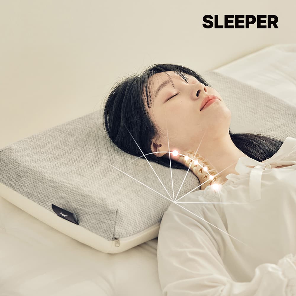 슬립퍼 SLEEPER 슬립퍼 거북목 일자목 낮은 메모리폼 경추베개 5cm 7cm 9cm