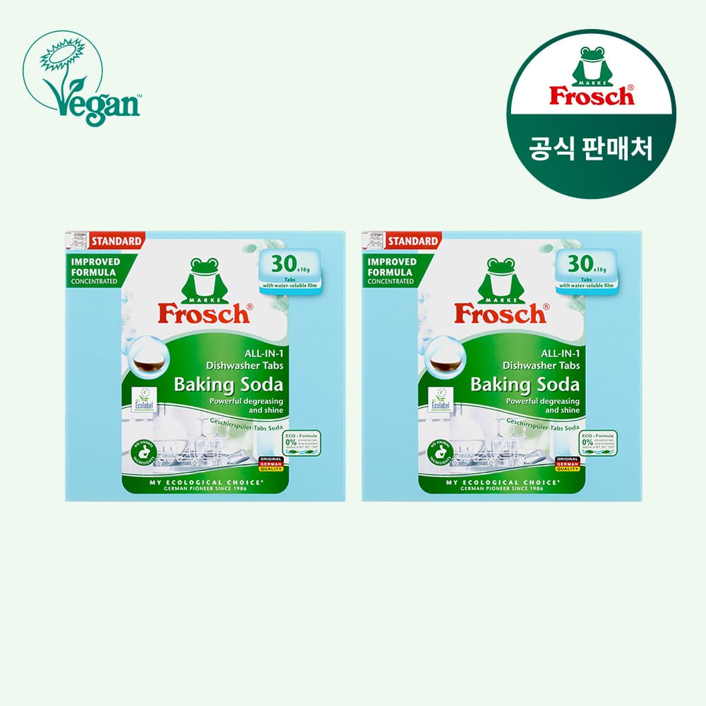 프로쉬 공식스토어 프로쉬 친환경 식기세척기세제 18g 30개입 2개