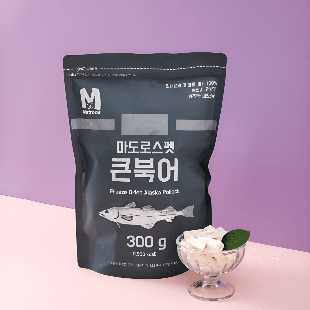 마도로스 펫 마도로스펫 큰북어 300g 동결건조 강아지 간식