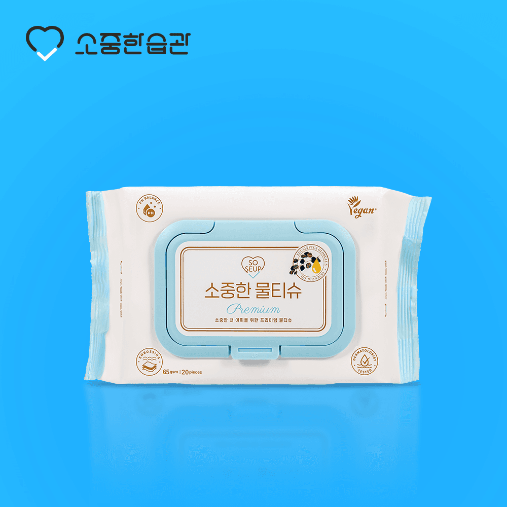 소중한습관 휴대용 안심 비건 아기 물티슈 소중한습관 프리미엄 저자극 20매 12팩 - 최저가 16,900원