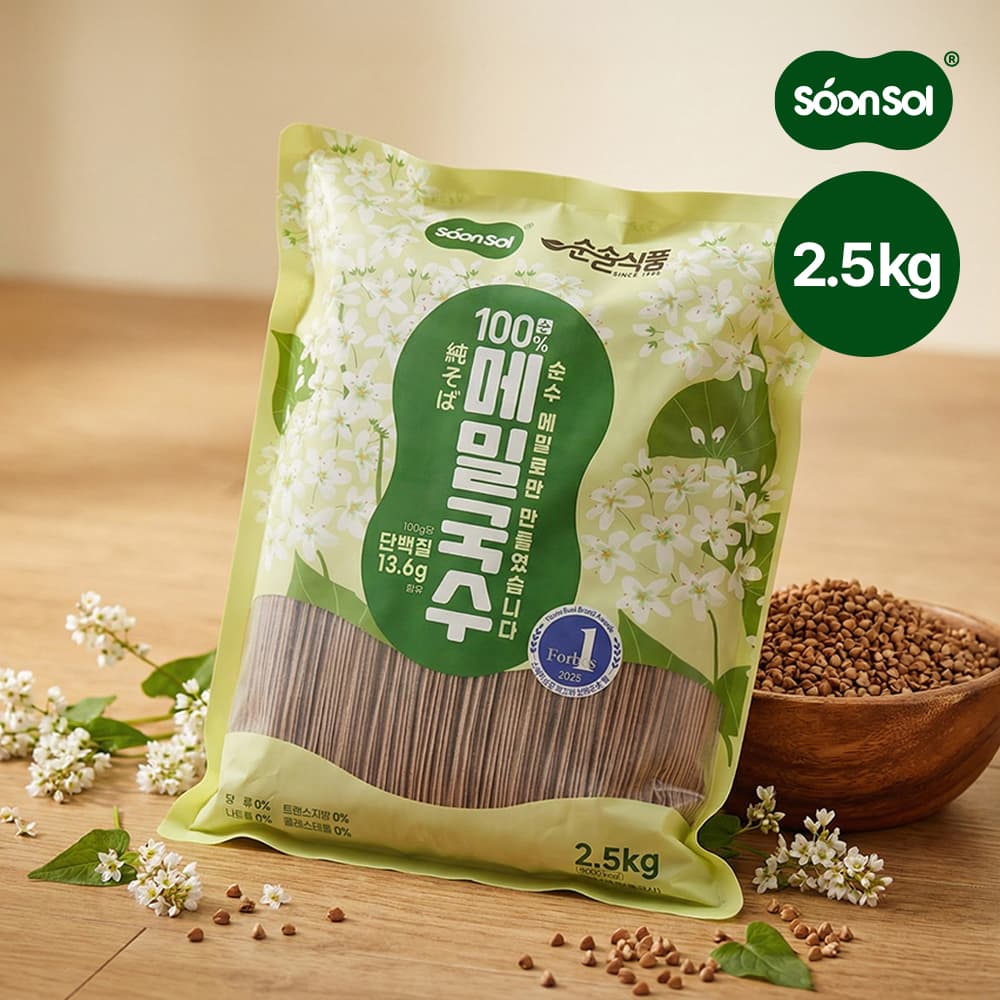 순솔 순솔 메밀면 100% 순메밀 2.5kg