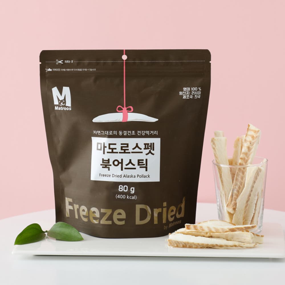 마도로스 펫 마도로스펫 북어스틱 80g 동결건조 간식