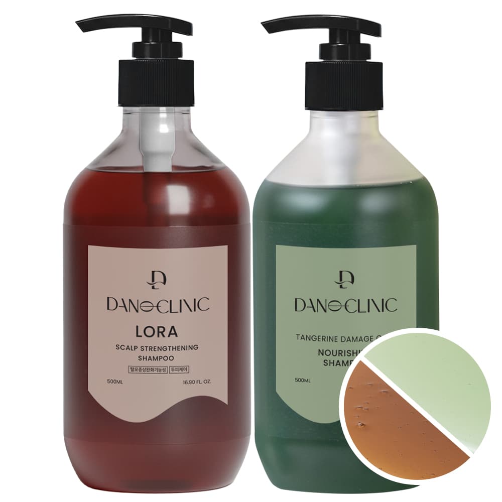 다노클리닉 다노클리닉 너리싱 샴푸 500ml + 로라 탈모방지 샴푸 500ml - 최저가 29,900원