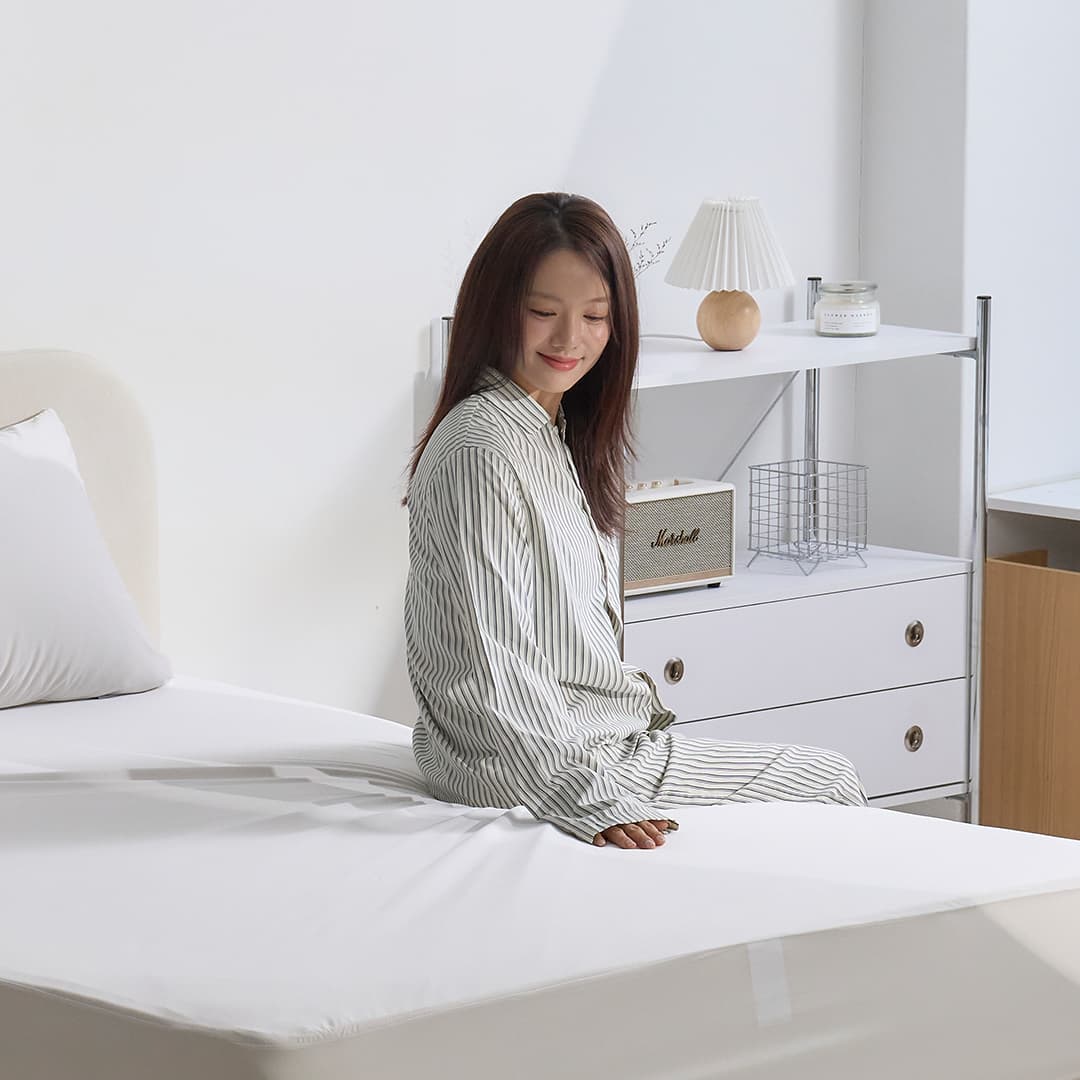 TOPBEDDING 1+1 프로 KC 영유아 진드기차단 방수 매트리스커버 S 화이트