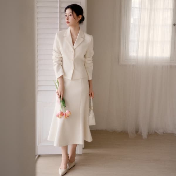 아뜨랑스 (MADE) 자켓 롱 스커트 셋업 st3039