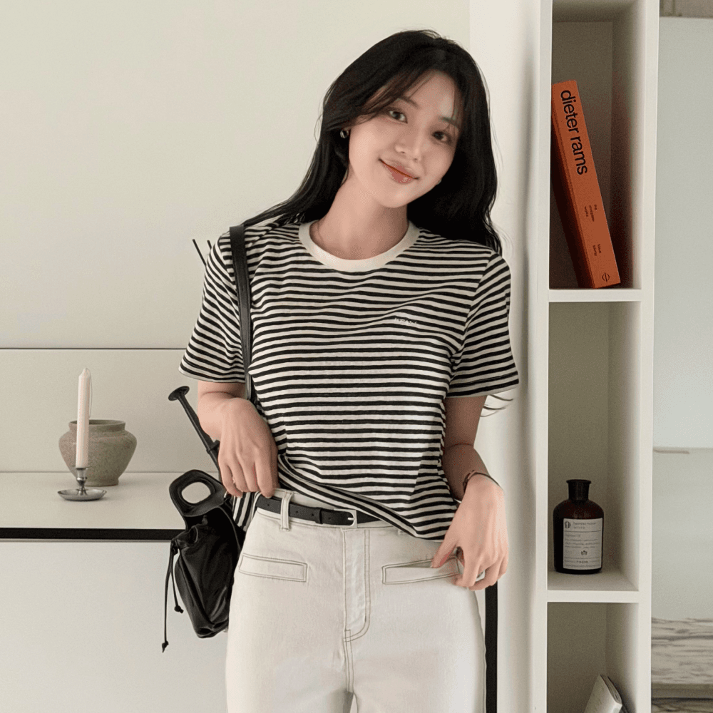 클라비스 [클라비스] 스트라이프 반팔티_CVHWG2411Q