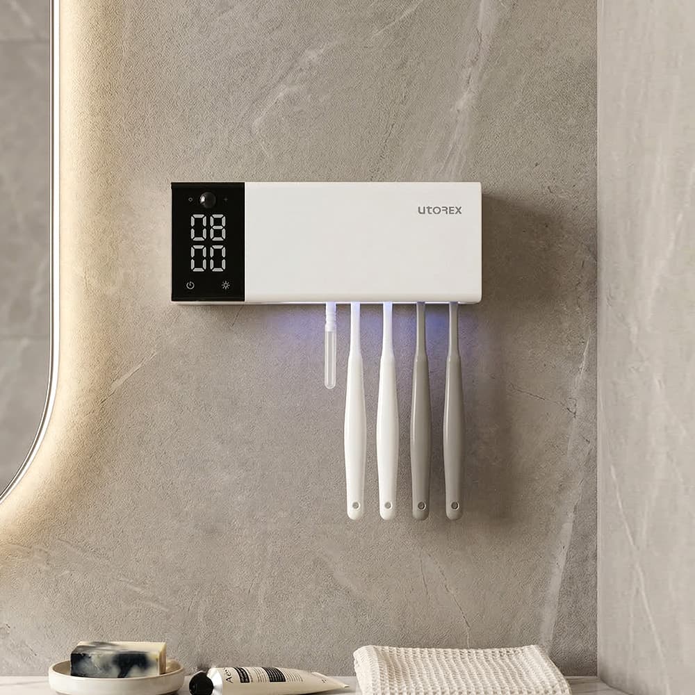 유토렉스 가정용 무선 히팅 UV 살균 건조 USB 충전식 칫솔살균기 소독기 유토렉스
