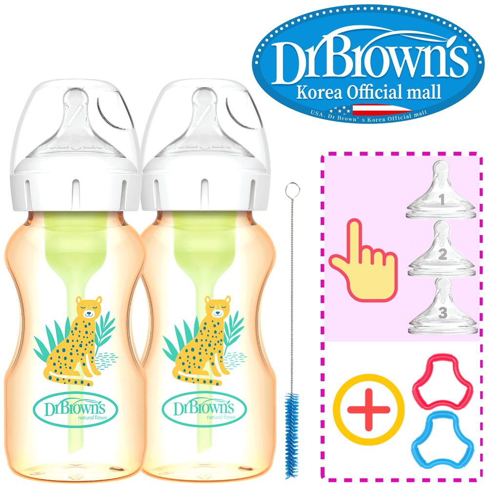 Dr Browns 닥터브라운 PPSU 젖병 와이드넥 270ml 2개 세트 - 최저가 49,800원