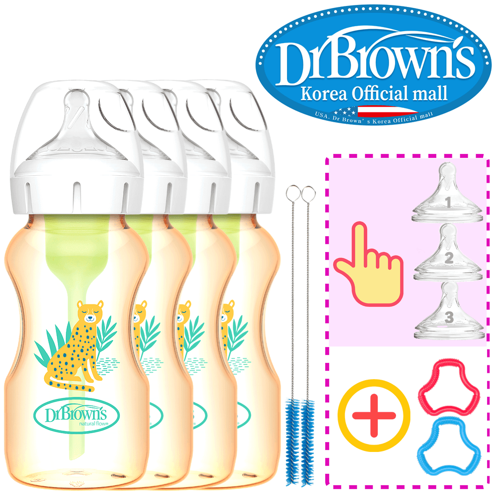Dr Browns 닥터브라운 PPSU 젖병 와이드넥 270ml 4개