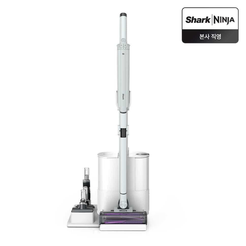 샤크닌자 코리아 샤크 무선청소기 에보파워시스템 NEO+ 초경량 자동먼지비움 화이트 LC351KRWH
