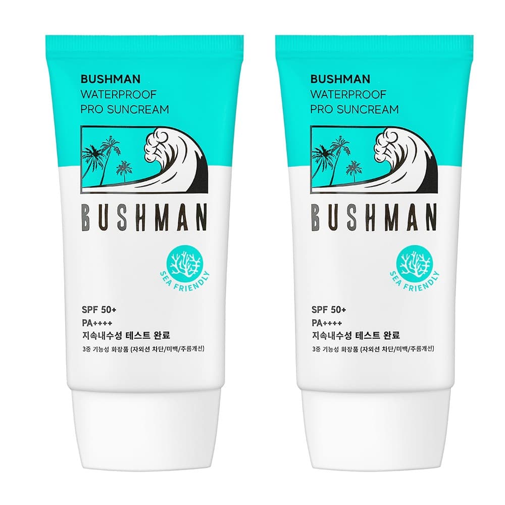 부쉬맨 부쉬맨 워터프루프 프로 선크림 SPF50+ PA++++ 50ml 2개
