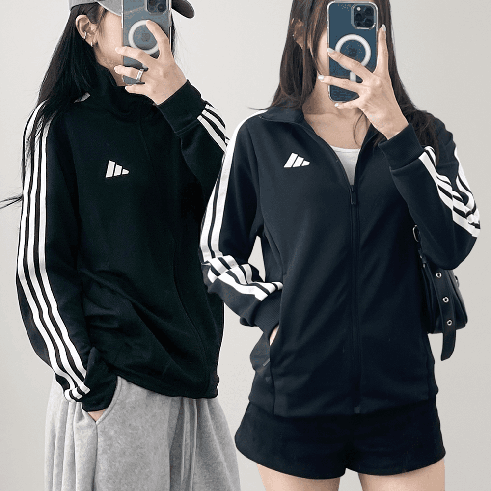구름스니커즈 아디다스 져지 트랙탑 블랙 화이트