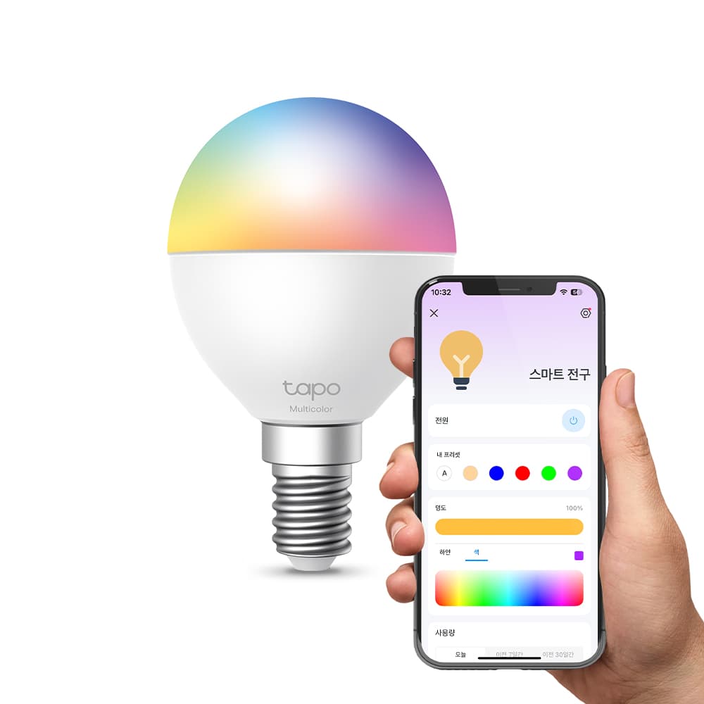 티피링크 공식몰 TP-Link Tapo L430P 스마트 멀티컬러 LED 전구 E14 P45 - 최저가 16,400원