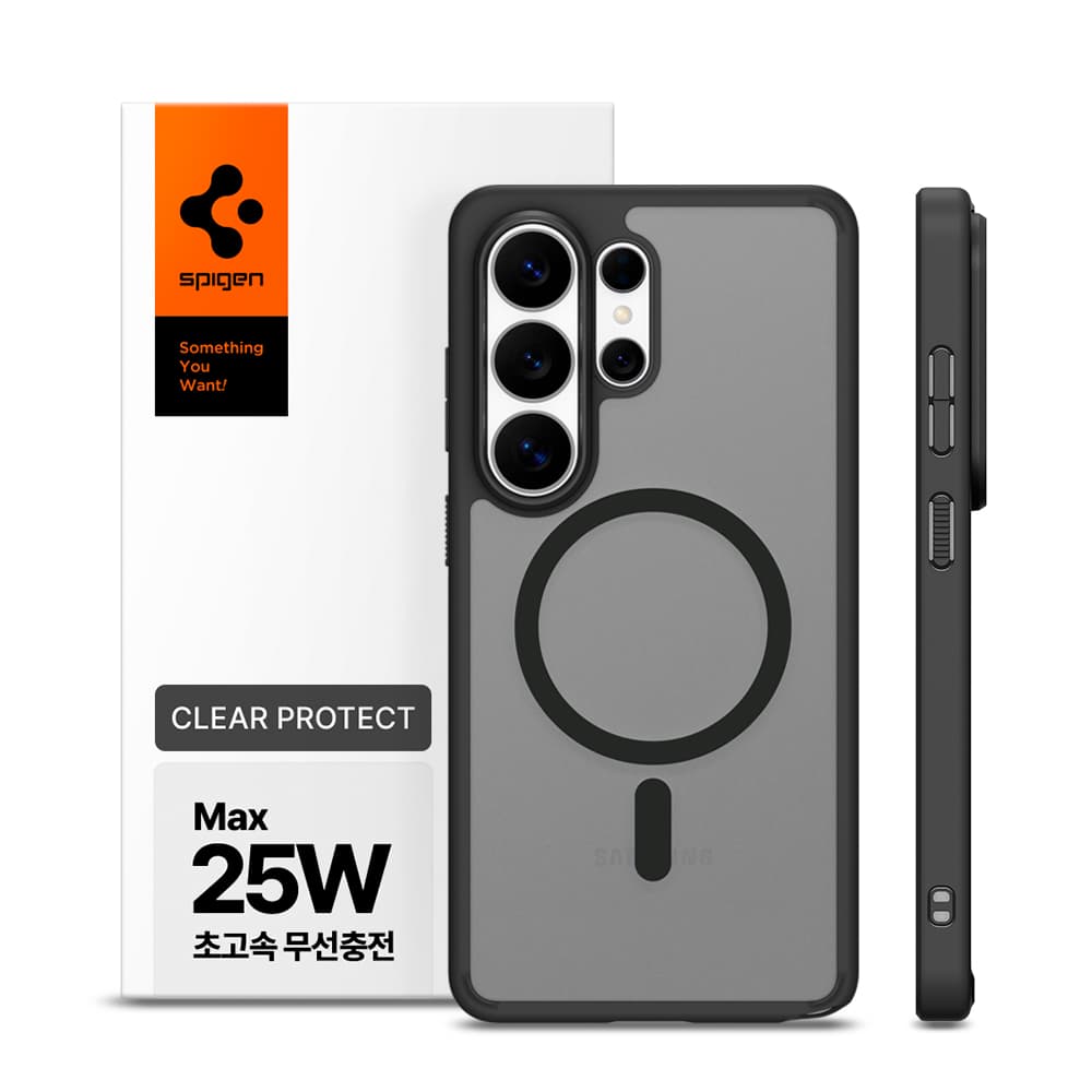 슈피겐 25W 충전 슈피겐 갤럭시 맥세이프 케이스 울트라하이브리드맥핏 프로스트블랙 갤럭시S26 울트라