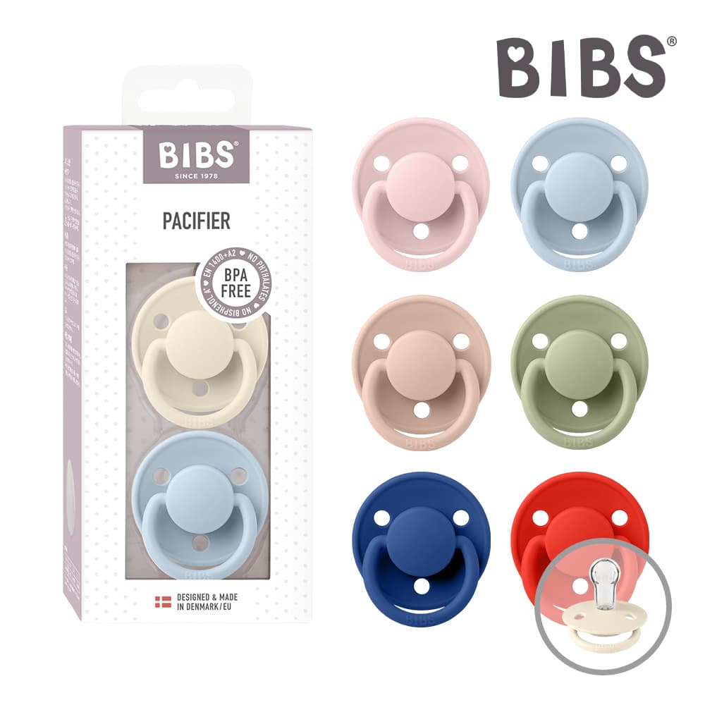 MOWM 보호캡 BIBS 덴마크 아기쪽쪽이 빕스 디럭스 실리콘 공갈젖꼭지 2P세트 아이보리 - 최저가 19,900원