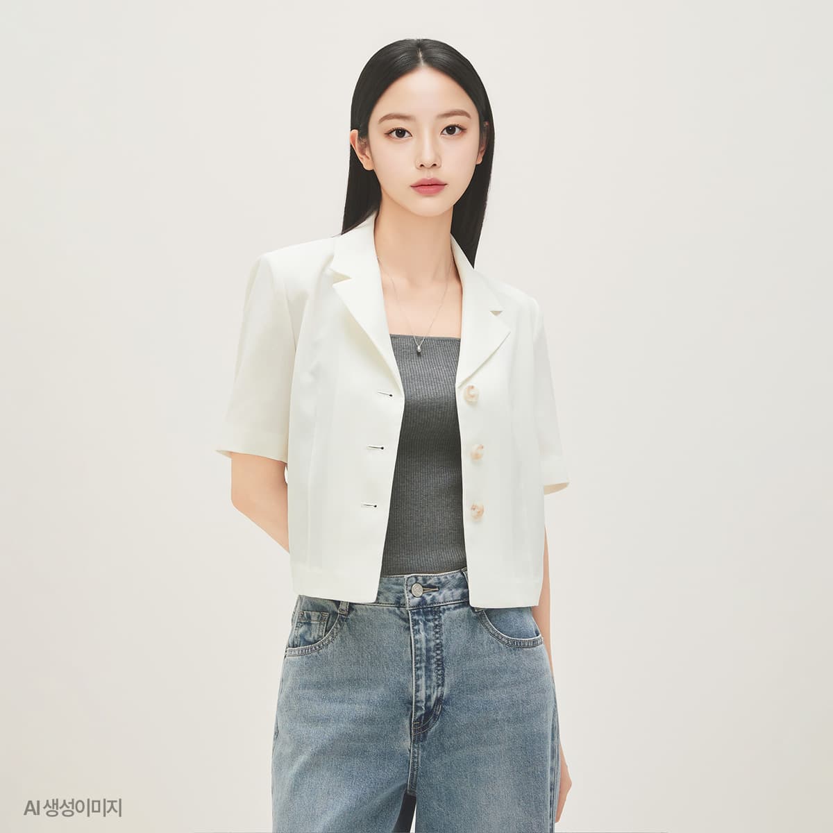 roem 로엠 린넨라이크 크롭 반팔자켓 RMJKG25R12 - 최저가 89,910원