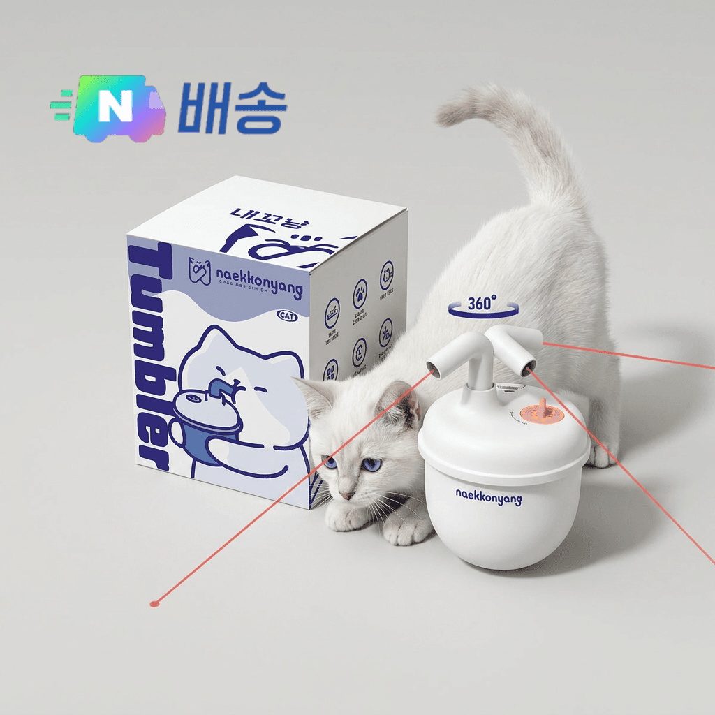 내꼬냥몰 내꼬냥 고양이 자동 레이저 토이 텀블러 장난감