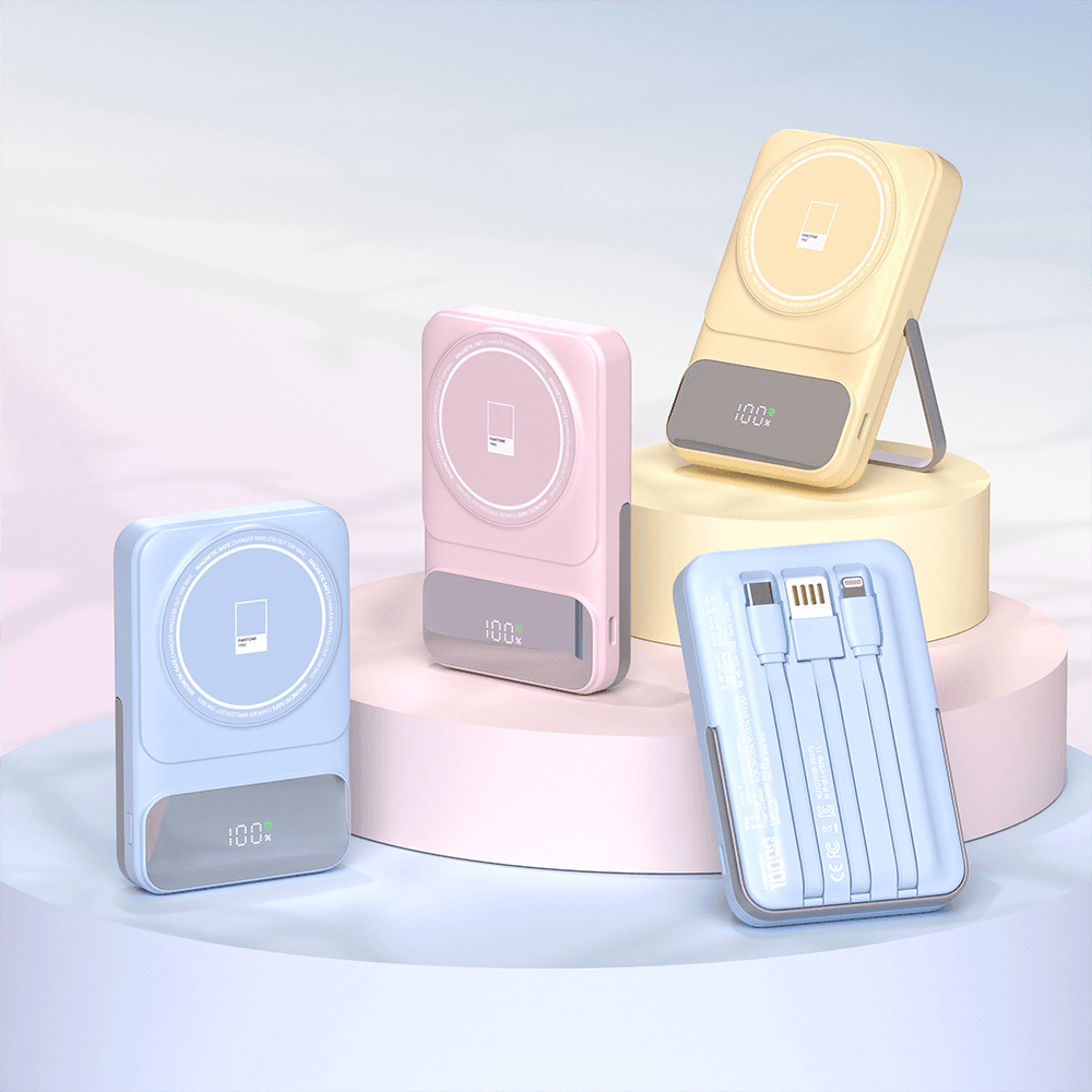 디엘티테크코리아 이어맥 팬톤 일체형 무선 충전 맥세이프 보조배터리 10000mAh