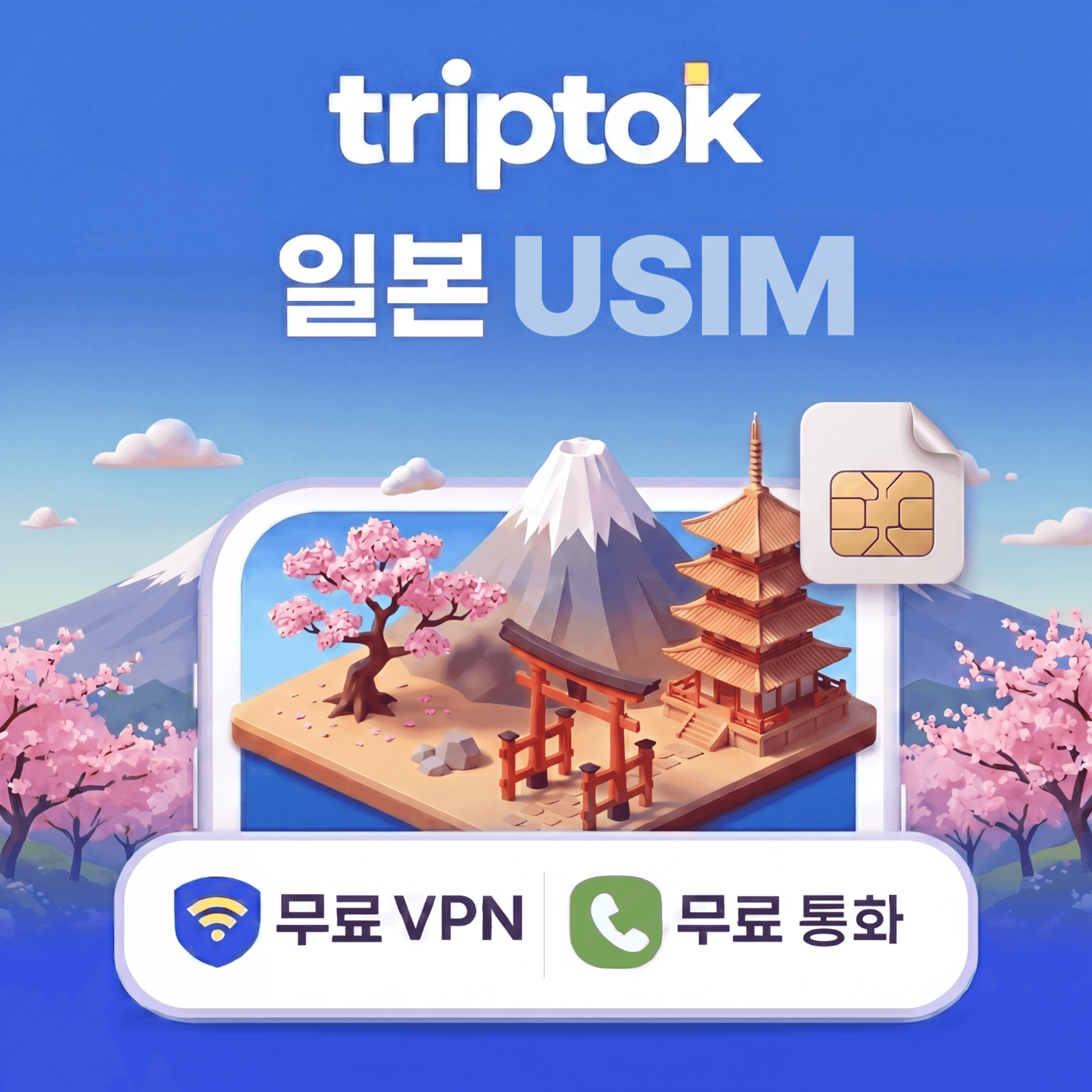 트립톡스토어 일본 전지역 USIM 유심 5G 도코모 소프트뱅크 데이터 전화 - 최저가 11,300원