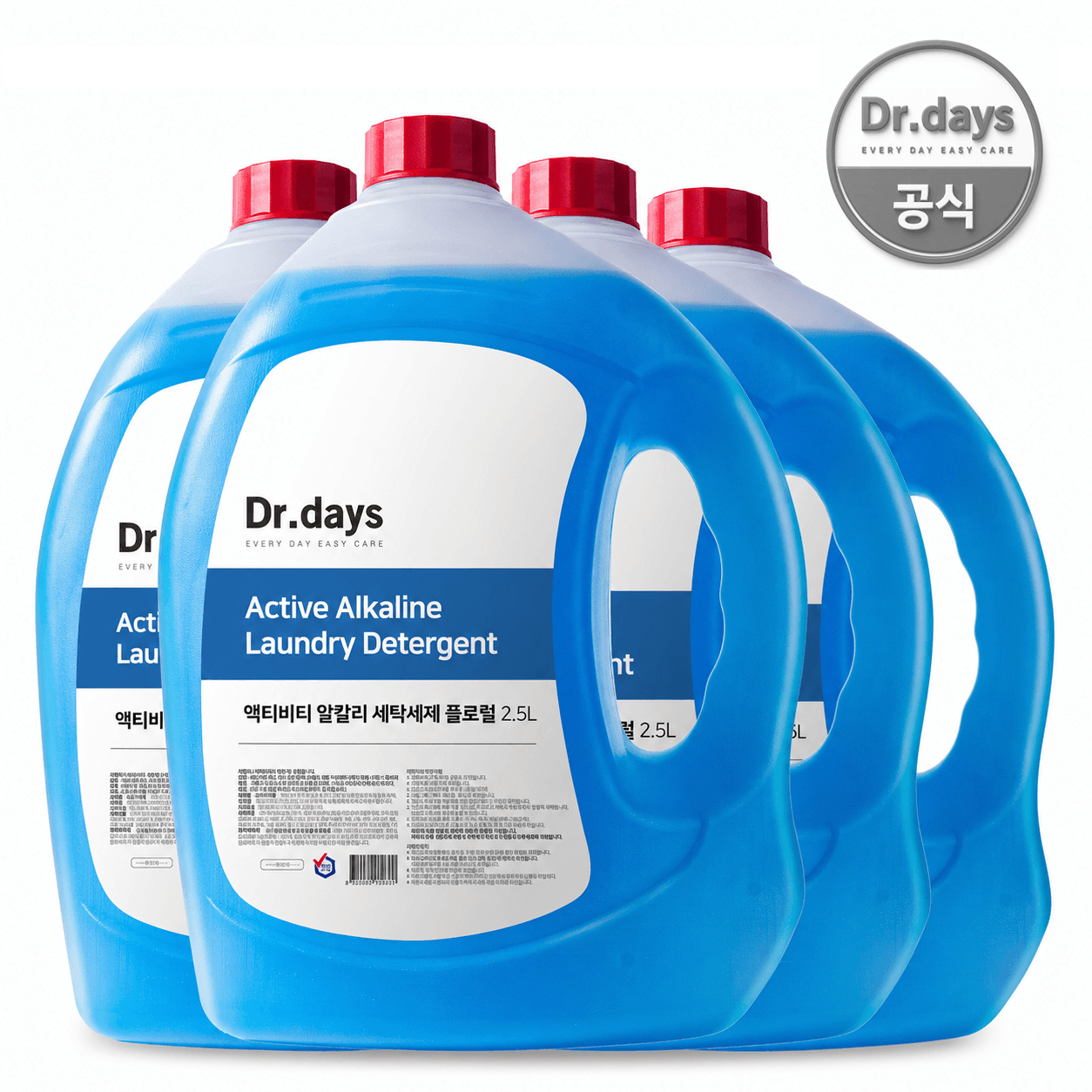 닥터데이즈 알칼리 세탁세제 플로럴 2.5L 4개