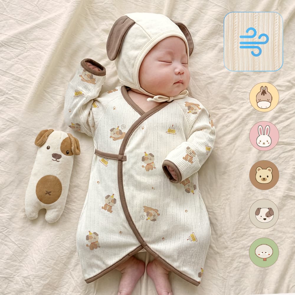 이키 이키 아기옷 신생아옷 배냇슈트 바디수트 긴소매