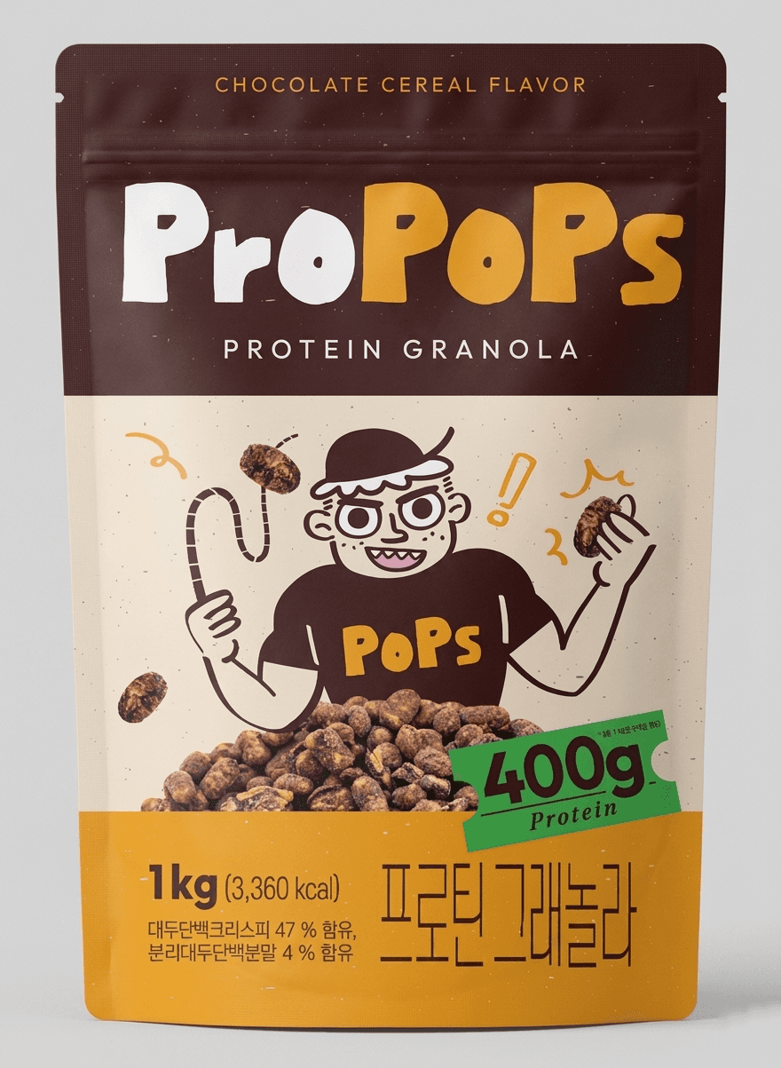 채찍단 프로팝스 프로틴 그래놀라 1kg