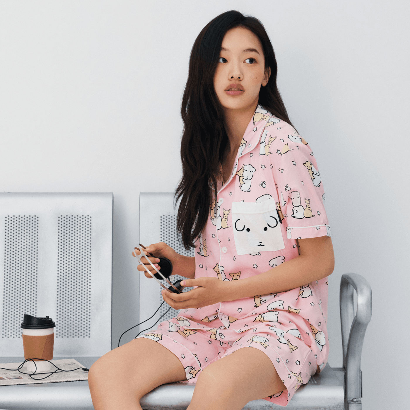 스파오 스토어 가나디 스파오 반팔 파자마 SPPPG25U06