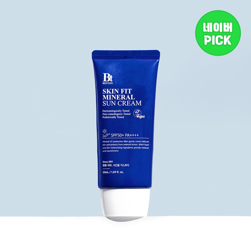 벤튼 벤튼 스킨핏 미네랄 무기자차 톤업 선크림 50mL