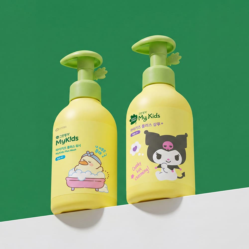 그린핑거 스토어 그린핑거 마이키즈 플러스 산리오 샴푸 320ml+푸아 워시 320ml