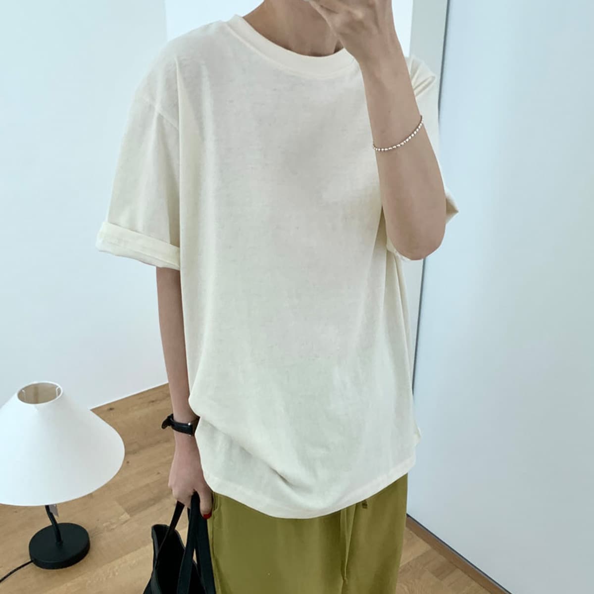 웨어링무드 피그먼트 반팔티 4부 5부 체형커버 오버핏 롱티 - 최저가 24,000원