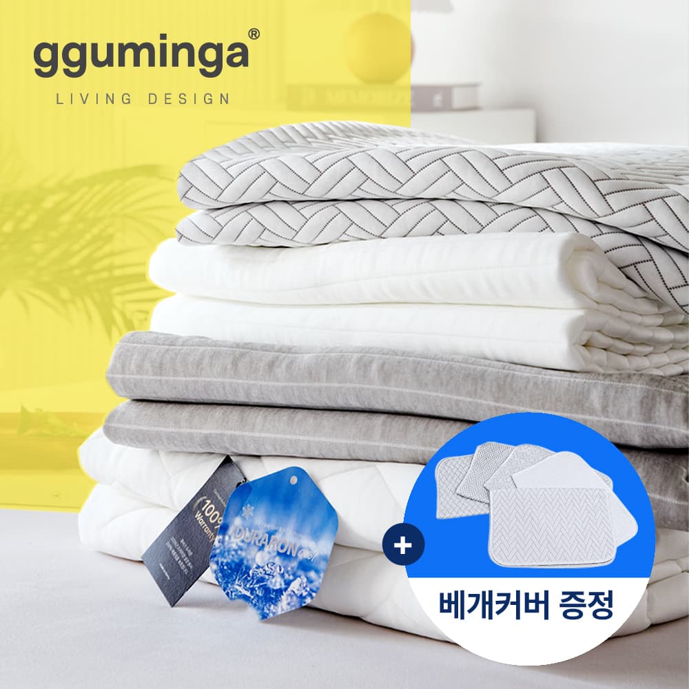 꾸민가 꾸민가 국산 듀라론 냉감패드 쿨링 침대패드 크리스탈 화이트 MS