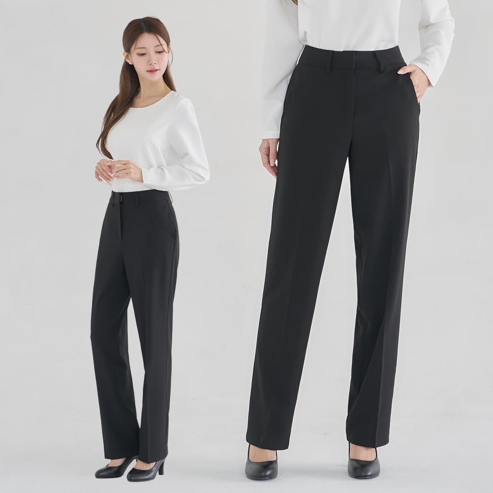 더웨이나인 일자 여자 정장 바지 슬랙스 팬츠 빅사이즈 무지 - 최저가 39,400원