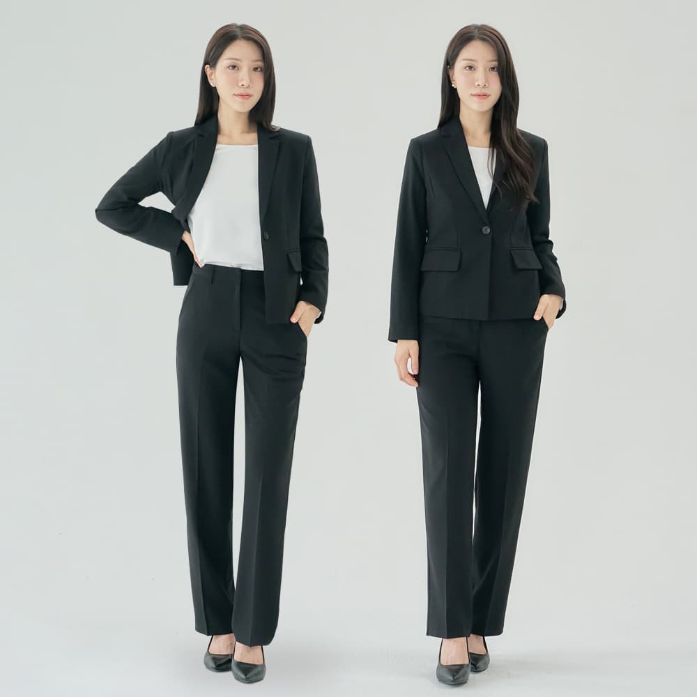 더웨이나인 여성정장세트 면접복장 투피스 자켓 바지 빅사이즈 무지 - 최저가 86,800원