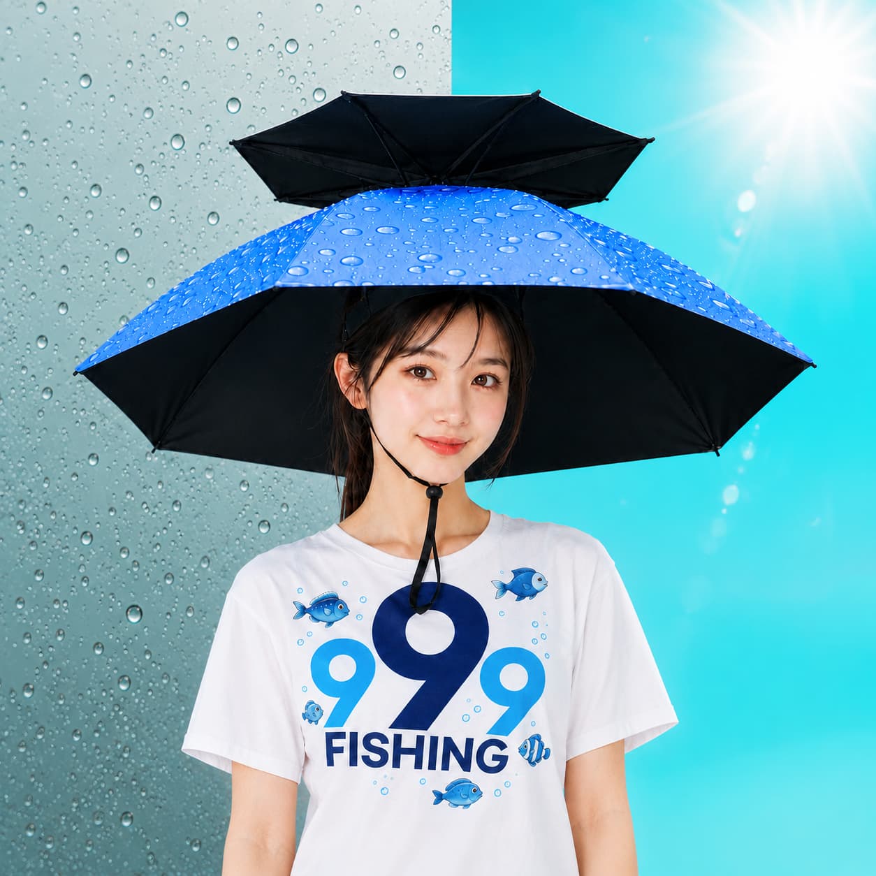 999피싱 우산 모자 양산 자외선 차단