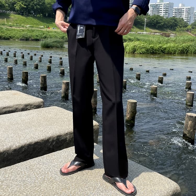 피팅남 남자 알레 봄 가을 사계절 링클프리 스판 와이드 슬랙스 빅사이즈