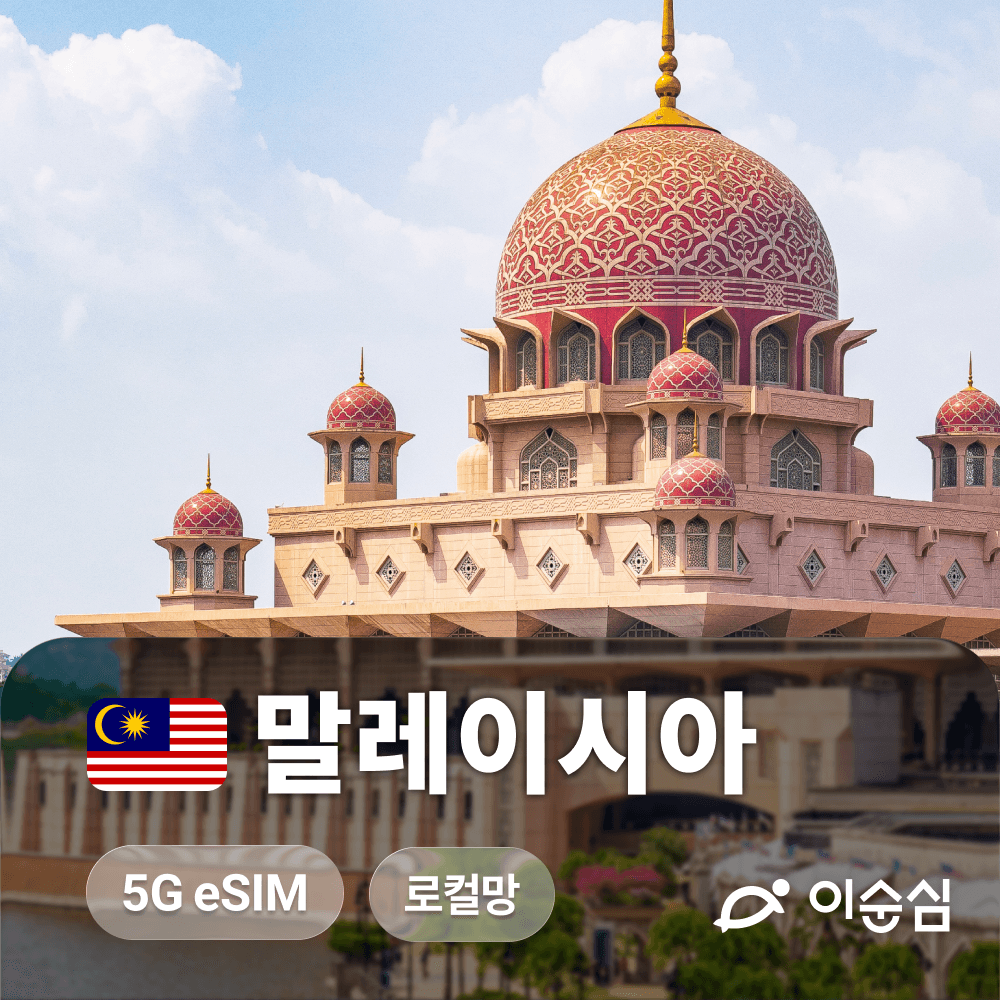 이순심 말레이시아이심 eSIM 5G 로컬망 무제한 동남아 4개국 - 최저가 990원