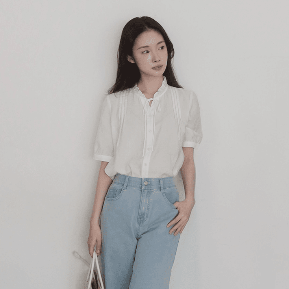클라비스 클라비스 반팔 프릴블라우스 - 최저가 47,920원