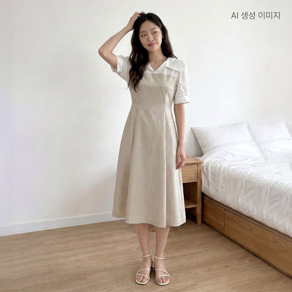 roem 로엠 오픈카라 우븐매칭 롱원피스 RMOWG24R12 - 최저가 88,330원